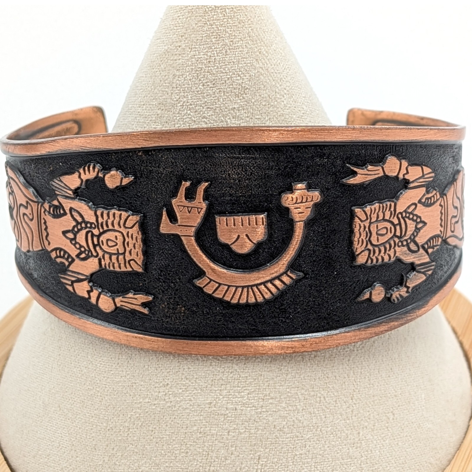 Solid Copper South Western Cuff Bracelet Wheeler … - image 1