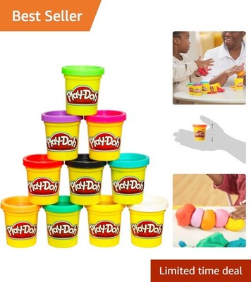 Play Doh Modeling Compound 10 Pack Assorted Colors Non Toxic Kids Ages 2 Plus