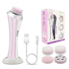 Electric Face Spin Brush – 4-Head Facial Cleansing Brush Kit, Version 2
