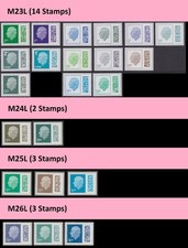 GB King Charles III Definitive M23L M24L M25L M26L set 22 MNH 2023 2024 2025