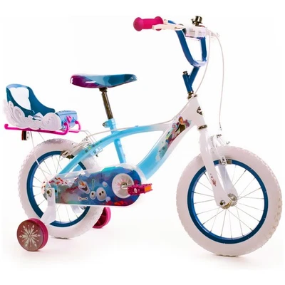 HUFFY Mädchenfahrrad 14" 2 Bremsen Fahrrad Mit Lizenz Disney Frozen Blau