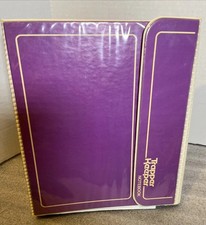 Vintage 1980's Mead Trapper Keeper Solid PURPLE Binder Pocket Folders - Read