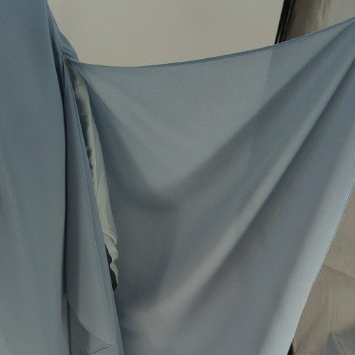 19981 Jessica McClintock Strapless Ruffle Maxi Dress Blue size 6 vintage 90s y2k - Picture 7 of 10