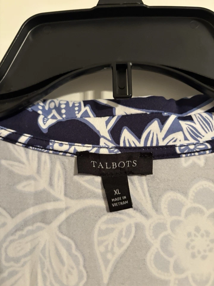 Vestido envolvente Talbots Jersey sin esfuerzo Kelley - Estampado floral - Talla XL - Sin arrugas Foto 4 de 4