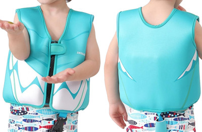 NEW One Toddler Swim Vest Jacket Kid Infant SM (18 Mo-2 Yr Old Boys) Blue Shark