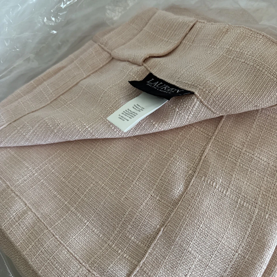 8 льняных занавесок Ralph Lauren Maceio шторы 54 x 96 дюймов розовые персиковые. - Изображение 3 из 4