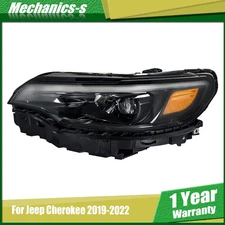 Front Headlight Assembly Fit For Jeep Cherokee 2019-2022 LH Single Clear Lens
