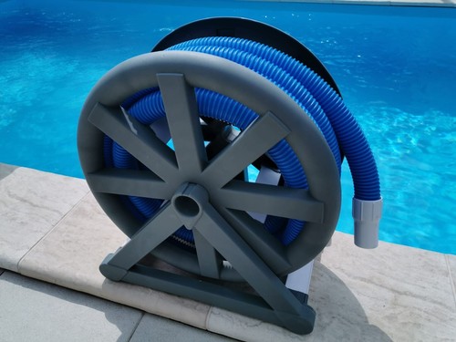 Avvolgitubo + 12 Mtr. Tubo Aspirazione Galleggiante Avvolgitore Piscina - Foto 2 di 2