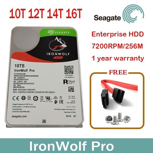Seagate IronWolf Pro 10TB/12TB/14TB/16TB 7200RPM 256MB 6Gb/s 3.5" SATA3 HDD - 第 1/12 張圖片