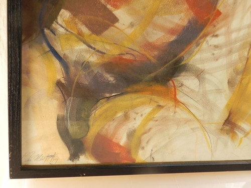 Rolando B. Rosler Gay Male Figure Abstract Drawing Charcoal/Pastel SF Bay 19x25" - Picture 14 of 17