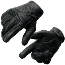 Milwaukee Leather 7516 Men Leather I-Touchscreen Compatible Gel Palm Hand Gloves