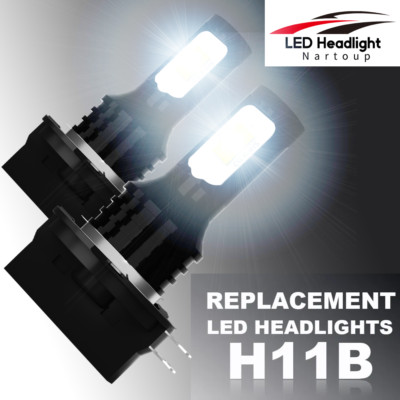 H11B For Hyundai Santa Fe 2009-2016 LED Headlight 6000K White Bulbs Low Beam Kit
