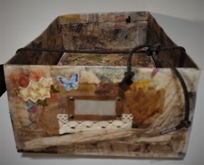 Storage box JUNK mail Crafts with secret compartment hide your stuff--scrap book