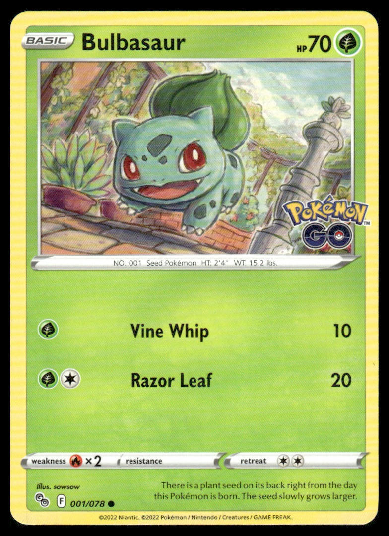Pokemon GO #001/078 Bulbasaur | eBay