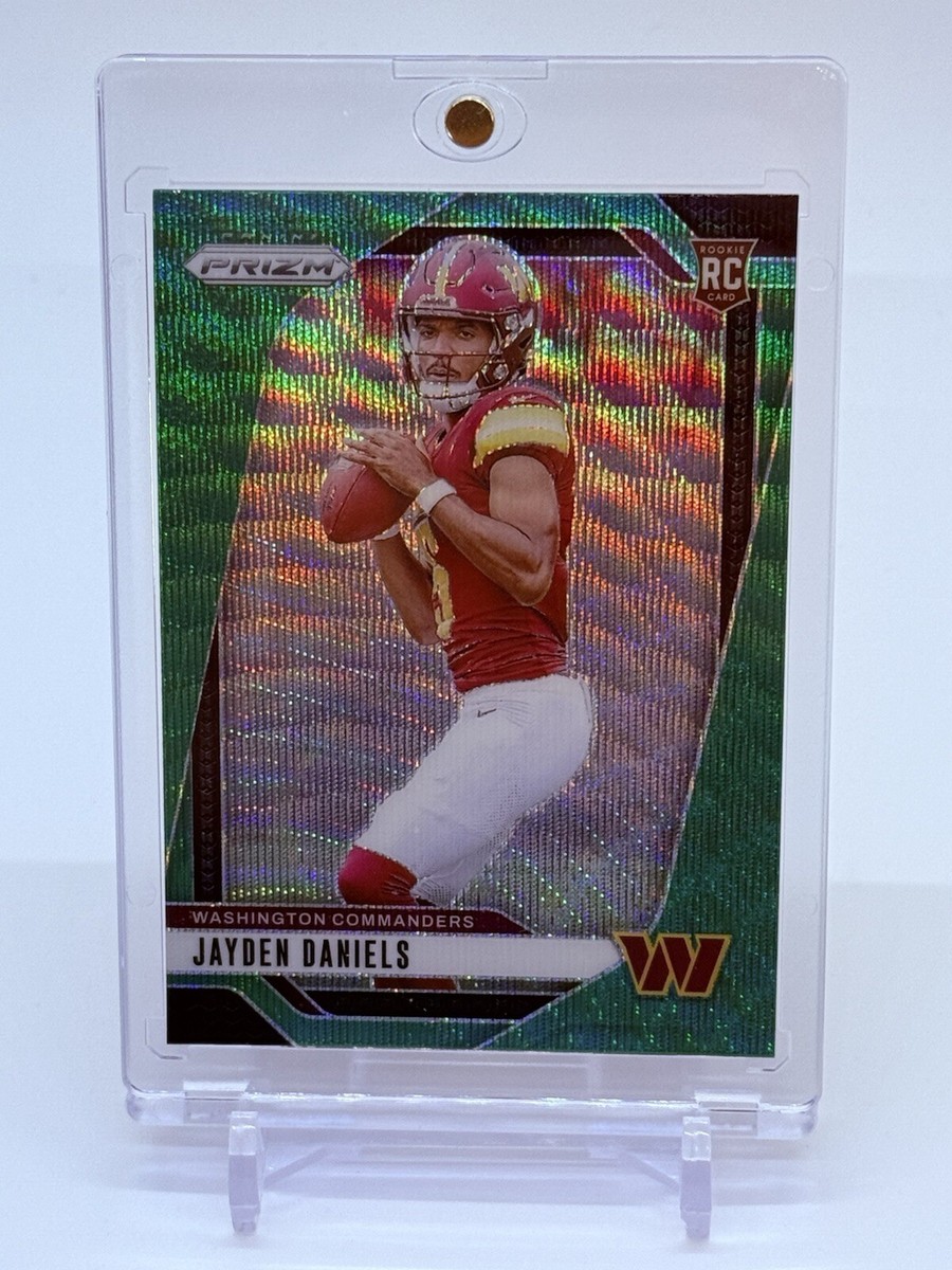 2024 Panini Prizm NFL Jayden Daniels #347 Green Wave Prizm