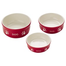 Nobby Hunde Keramiknapf Dog rot/beige, Futternapf für Hunde, Tierbedarf