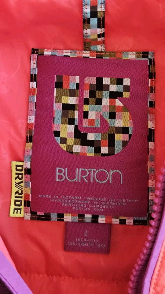 BURTON Winter Jacket Girls Large 14-16 DRYRIDE SPORTWEAR  SNOWBOARD SKI HOODED  - Image 4 of 4