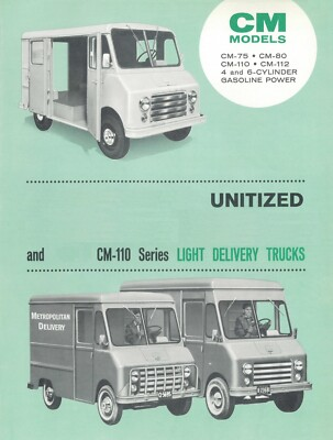 #ad IH International Unitized Metro Mite Model CM 75 80 110 112 Van Sales Brochure $20.00