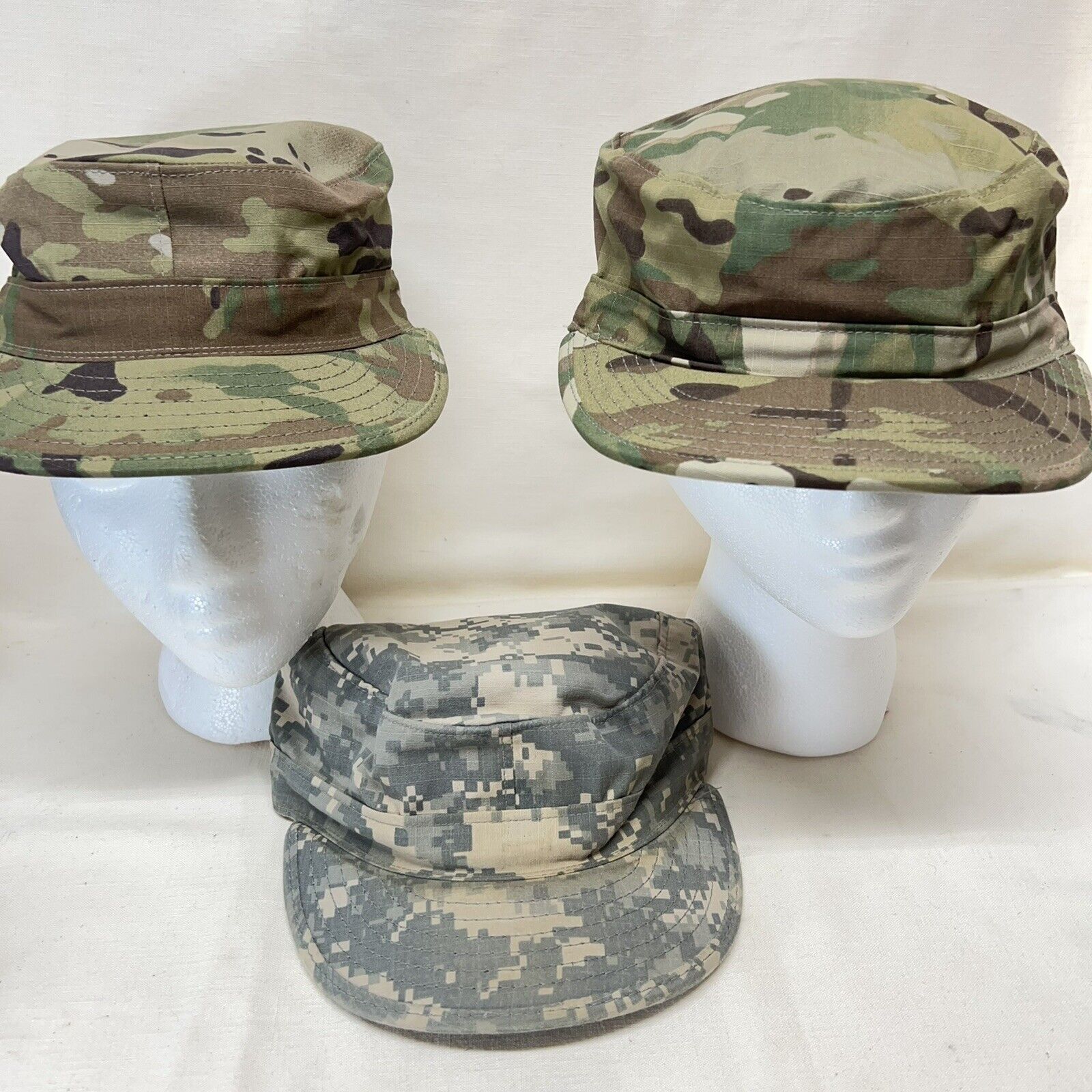 Army Patrol Cap 6 7/8 Lot of 3 OCP Original, 2 Multicam and 1