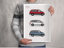 POSTER - TOYOTA PREVIA EVOLUTION - (A4 A3 A2 Sizes) Estima, Lucida