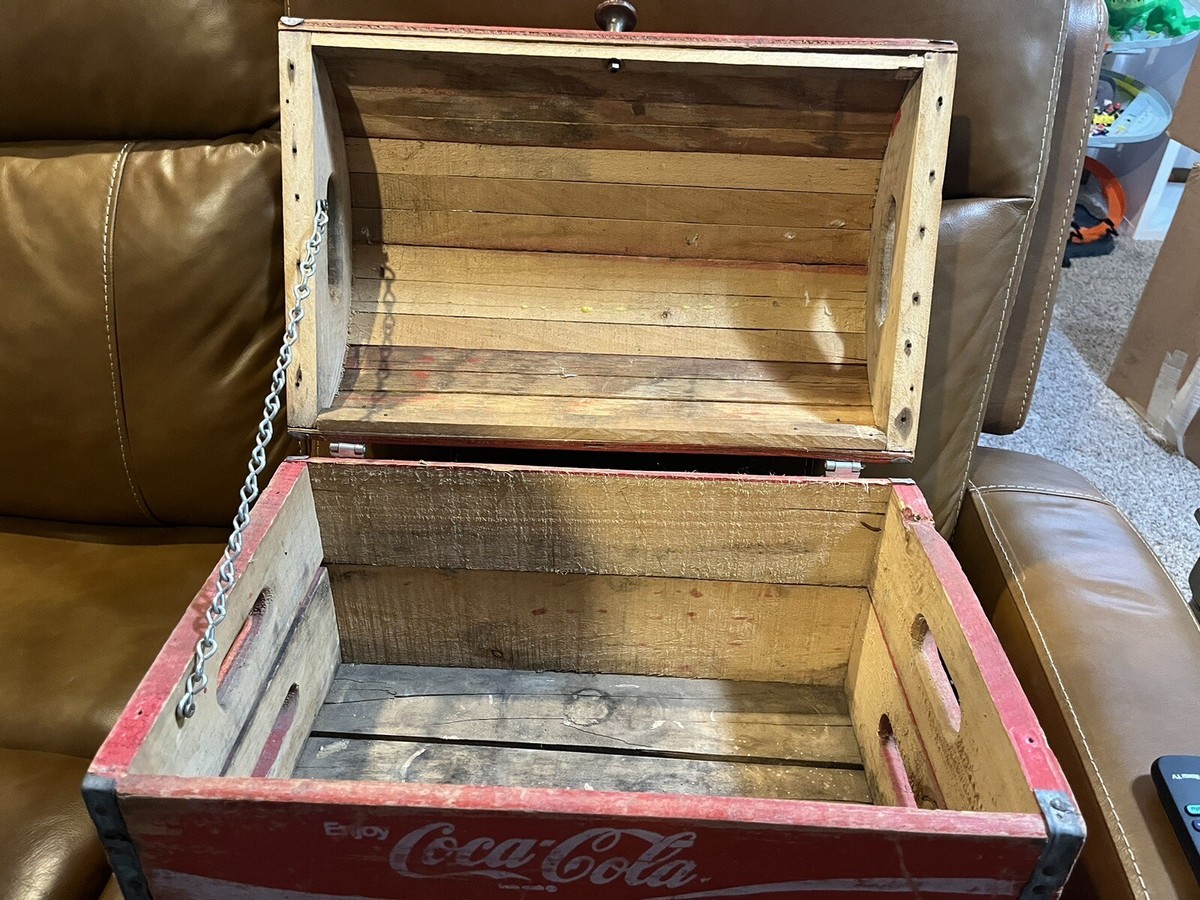 Vintage COCA COLA Wooden Treasure Chest Box Trunk Made From