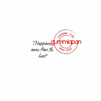 Gummiapan Gummistempel 19040420 - Happiness comes from Heart Herz Zufriedenheit