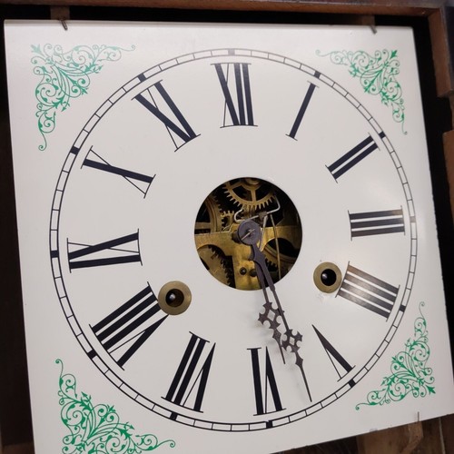 Vintage Antique E.N. Welch Ogee Clock COMPLETE w/ Weights - 30-Hour Wall Clock - Picture 6 of 13