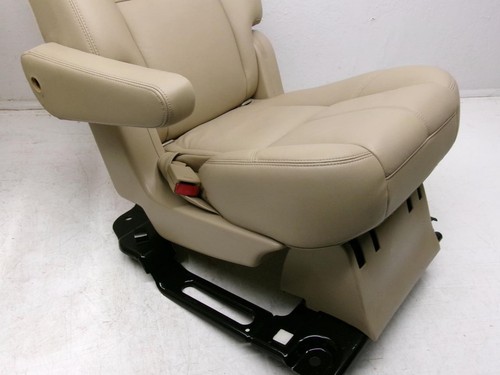 2007 - 2014 GMC Yukon Chevy Tahoe Rear Bucket Seats Tan Leather Manual #1265 - Picture 9 of 20