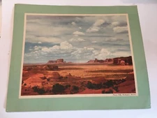 Vintage 1950s Standard Oil Photograph Print Mystery Valley Arizona 14"X11"