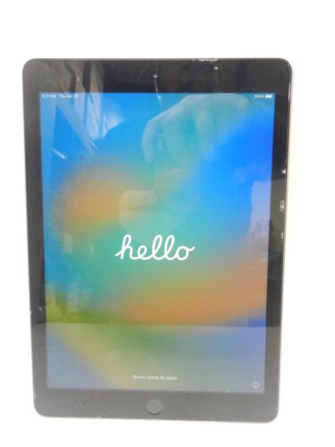 Cracked Screen Apple iPad A1822 - ENGRAVING scraped/scratched off back side