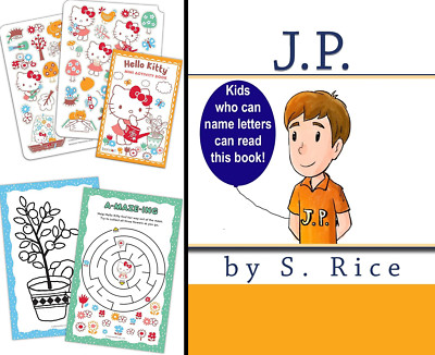 Learn to Read Book + Hello Kitty Magnet Games Travel Set Ages 3 4 5 6 years old