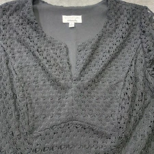 Womens Little Black Dress Sheer Lace Overlay Bell Sleeve Whimsy Goth Witch Midi