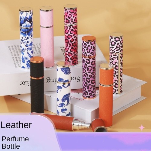 PU-Leder Sprüh rotierende Flasche Leere kosmetische Behälter Geschenk