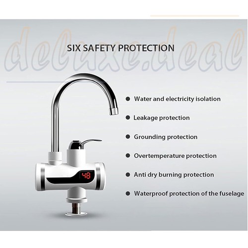 3000W Hot Water Heater Faucet Instant Tankless Electric Kitchen Fast Heating Tap - Picture 2 of 12