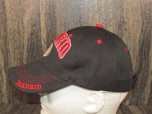Madrid Capital of Spain Black & Red Adjustable Fit Ballcap Soccer Team - Picture 2 of 6