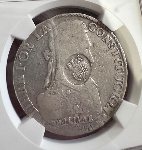 1835 C/S Y.II Bolivia 8 Reales Silver Coin NGC VF Details - lot#3 - Picture 3 of 6