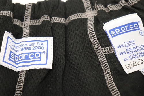 SPARCO X-COOL SILVER RW-7 Racing UNDERPANTS Nomex FIA ADULT Pro Black Small NEW - Picture 3 of 6