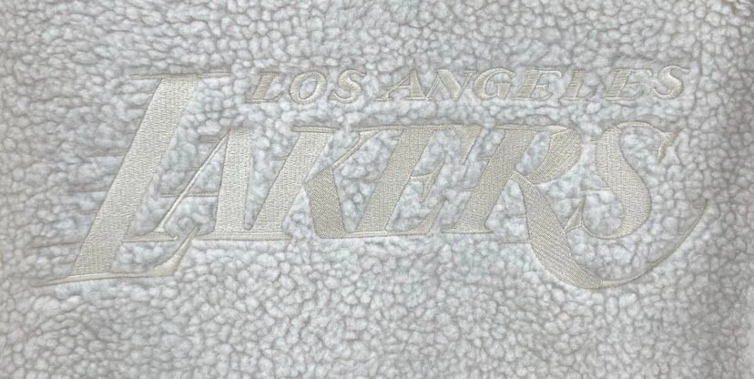 NOVO Los Angeles LA Lakers New Era LS Sherpa Anorak Hoodie Quarto de Zíper Feminino P - Imagem 4 de 4