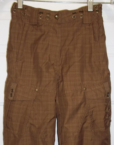 Obermeyer Juniors Bailey Pant Insulated Ski Snow Pants Girls Sz 8 Brown Pockets - Picture 4 of 16
