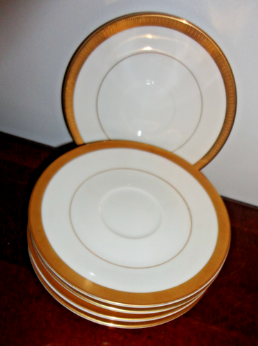 CARTIER FINE CHINA BY YAMAKA JAPAN WHITE WITH GOLD RIM 1 SAUCER - Picture 5 of 5