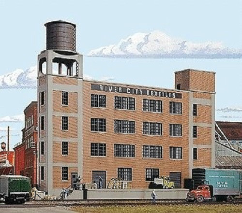 Spur H0 -- Bausatz Fabrik HintergrundgebäUde -- 3178 Neu-image