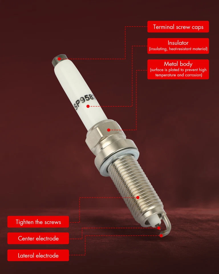 Paquete de 4 bujías de iridio para Mercedes-Benz CLA45 y GLA45 AMG 2015-2019 2,0 L L L4 Foto 3 de 4