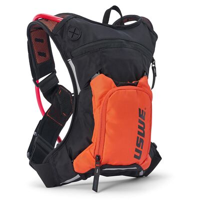 USWE MOTO Hydro 3L Hydration Pack w/2.0L Bladder Enduro Off Road - Black Orange