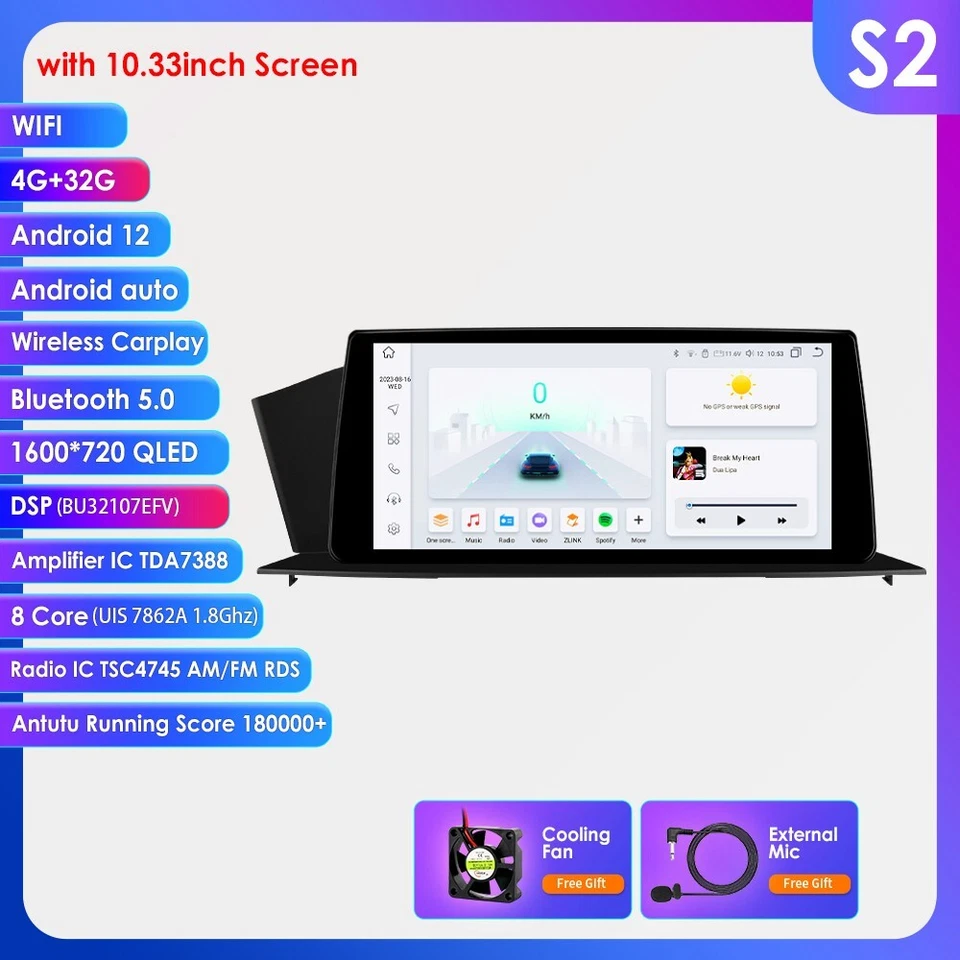 Plug&Play For 2013-2017 Honda Accord 9 Android13 Car Stereo CarPlay DSP Wifi SWC - Image 3 of 4