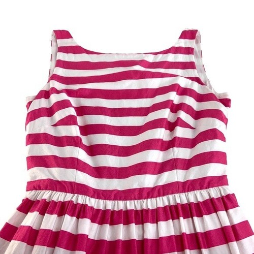 Size 0 Lilly Pulitzer Azalea Pink and White Striped Eryn Dress Fit and Flare - Picture 3 of 8