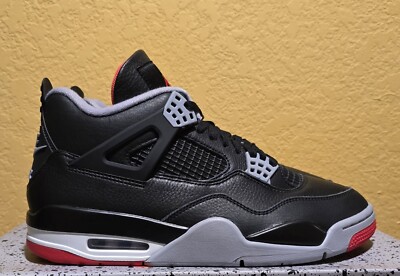 Size 9.5 - Air Jordan 4 Retro, Bred Reimagined BLK/Fire Red  display picture 1