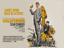 GOLDFINGER 1964 quad poster