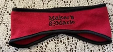 MAKER'S MARK Bourbon Whiskey Ear Warmer Headband Fleece Red Black