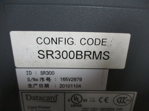 DATACARD, CARD PRINTER SR300 SINGLE CARD PRINTER PART#SR300BRMS, USED - Bild 8 von 11