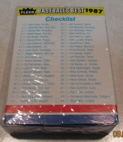 Fleer 1987 Baseball's Best Sluggers vs. Pitchers 44 Cards, MIB. Boggs,Brett - Picture 2 of 2